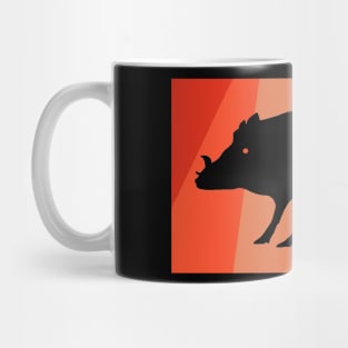 Vintage Boar Retro Design Gift Fan Mug